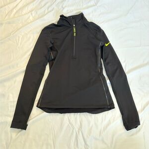Nike Black Long Sleeve Top with Yellow Accents